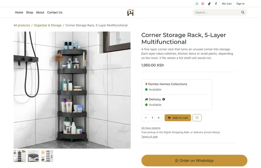 Pambo Homes product page